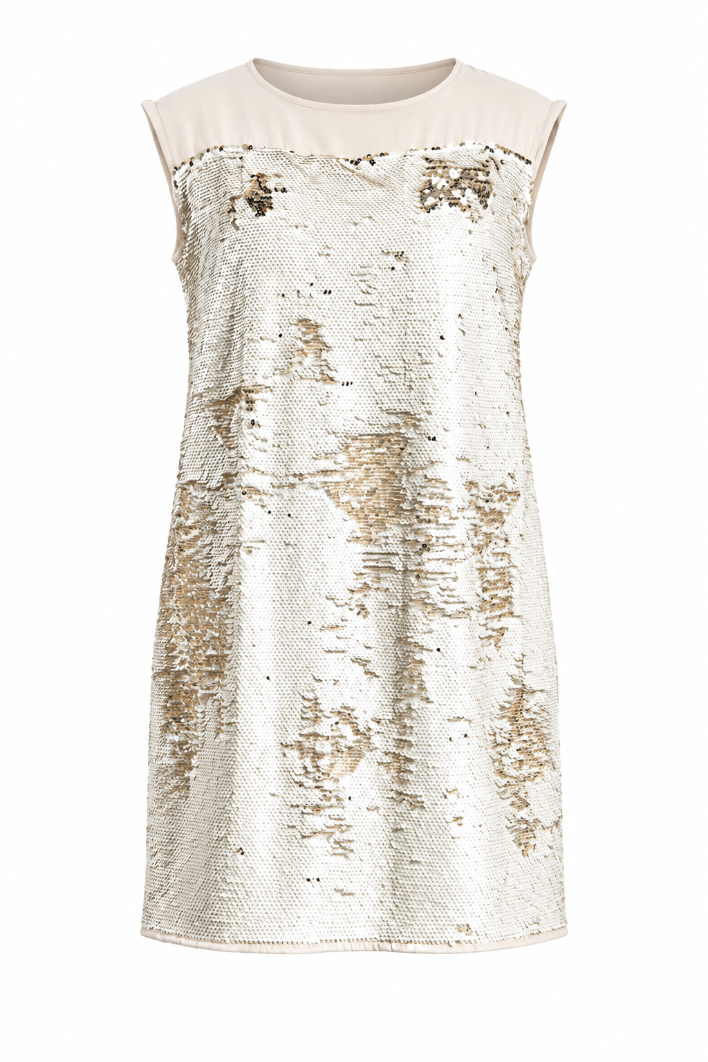 ABITO MIDI CON PAILLETTES, 5TG, 100%POLY, MADE IN ITALY